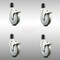Service Caster 5 Inch 316SS Gray Poly Swivel 1-7/8 Inch Expanding Stem Caster Set Lock Brake SCC-SS316TTLEX20S514-PPUB-178-4 - alternate 3
